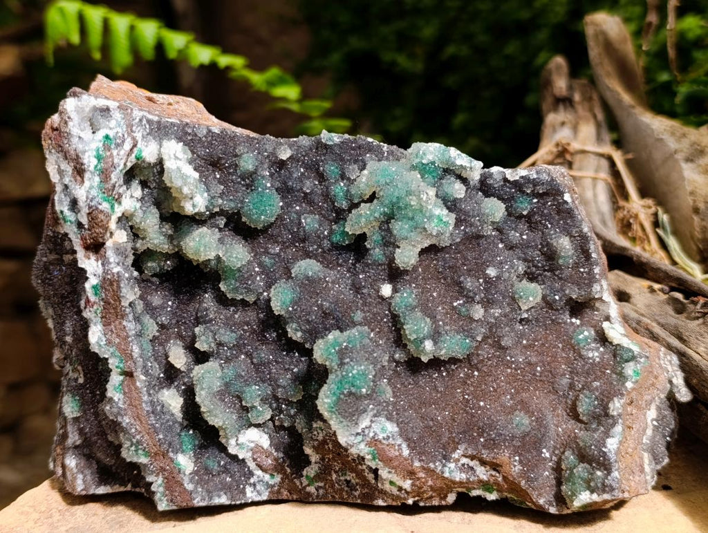 Natural Drusy Coated Ball Malachite Specimen x 1 From Lupoto Mine, Congo - Toprock Gemstones and Minerals 