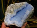 Natural Blue Lace Agate Geode Specimens x 6 From Nsanje, Malawi - Toprock Gemstones and Minerals 