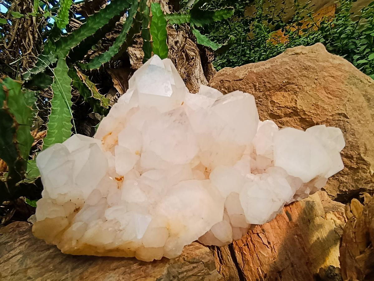 Natural Large Castle Phantom Quartz Cluster x 1 From Madagascar - Toprock Gemstones and Minerals 