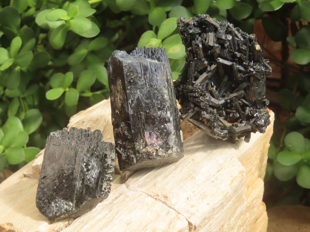 Natural Schorl Black Tourmaline with Associated Minerals x 7 From Erongo, Namibia - Toprock Gemstones and Minerals 