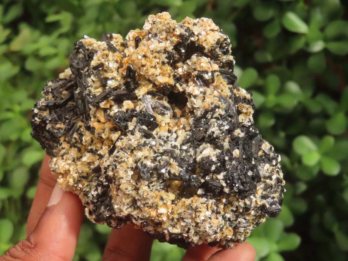 Natural Schorl Black Tourmaline with Associated Minerals x 7 From Erongo, Namibia - Toprock Gemstones and Minerals 