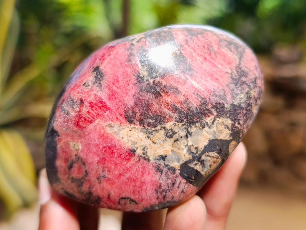 Polished Rhodonite Free Forms x 4 From Rhusinga, Zimbabwe - Toprock Gemstones and Minerals 