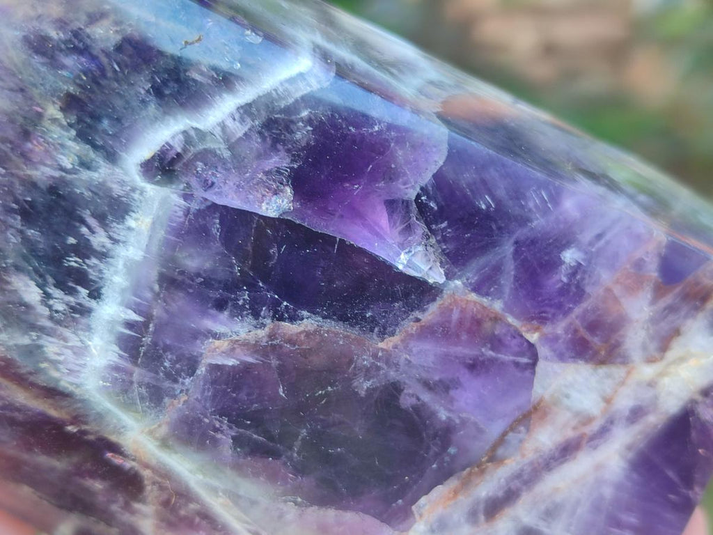 Polished Chevron Amethyst Display Crystals x 3 From Zambia - Toprock Gemstones and Minerals 