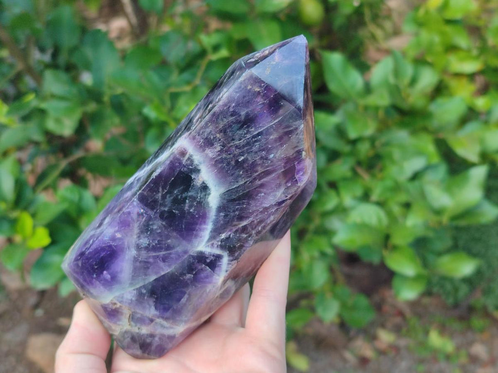 Polished Chevron Amethyst Display Crystals x 3 From Zambia - Toprock Gemstones and Minerals 