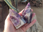 Polished Chevron Amethyst Display Crystals x 3 From Zambia - Toprock Gemstones and Minerals 