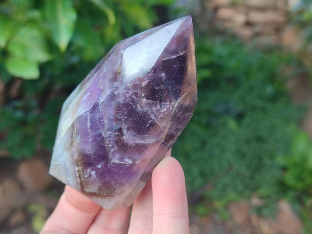 Polished Chevron Amethyst Display Crystals x 3 From Zambia - Toprock Gemstones and Minerals 