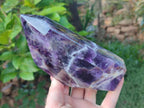 Polished Chevron Amethyst Display Crystals x 3 From Zambia - Toprock Gemstones and Minerals 