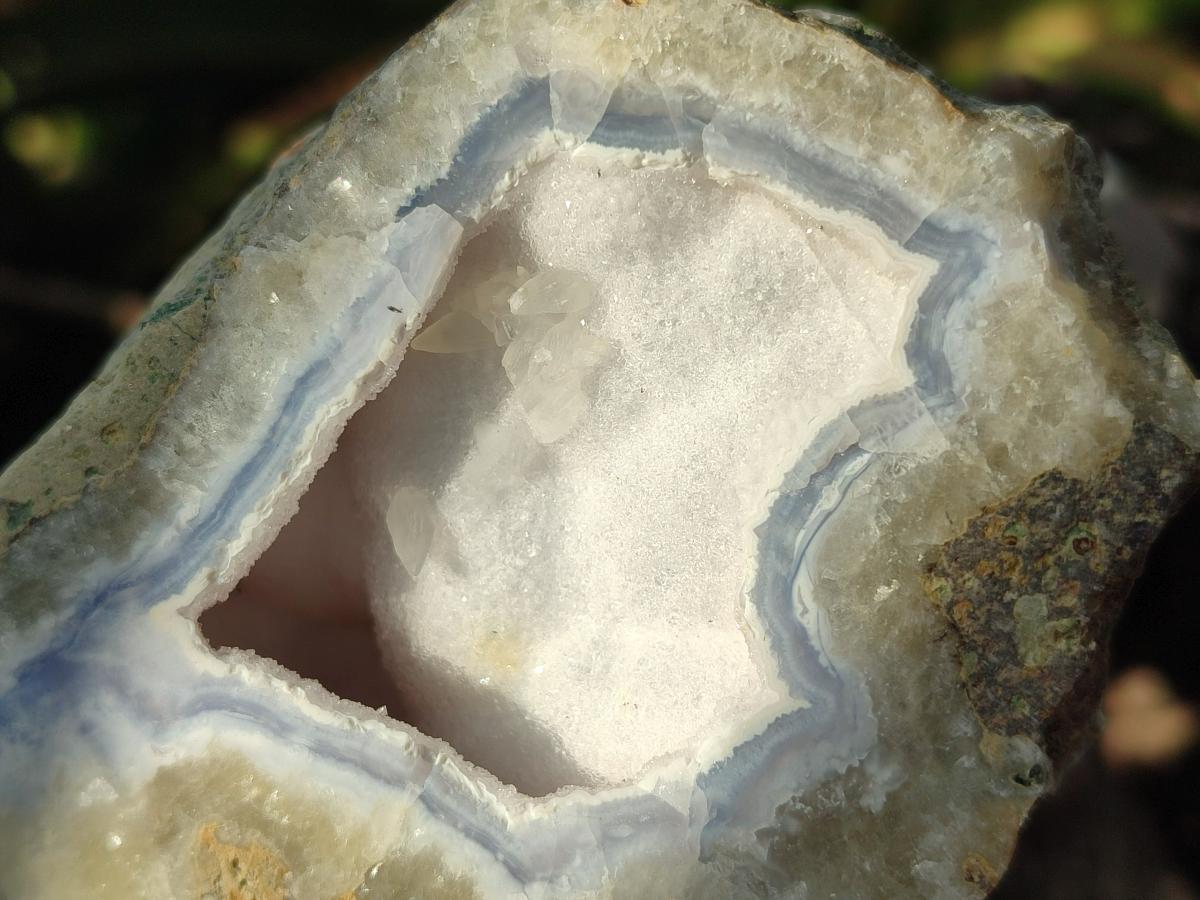 Polished Blue Lace Agate Geode Specimens x 6 From Nsanje, Malawi - Toprock Gemstones and Minerals 