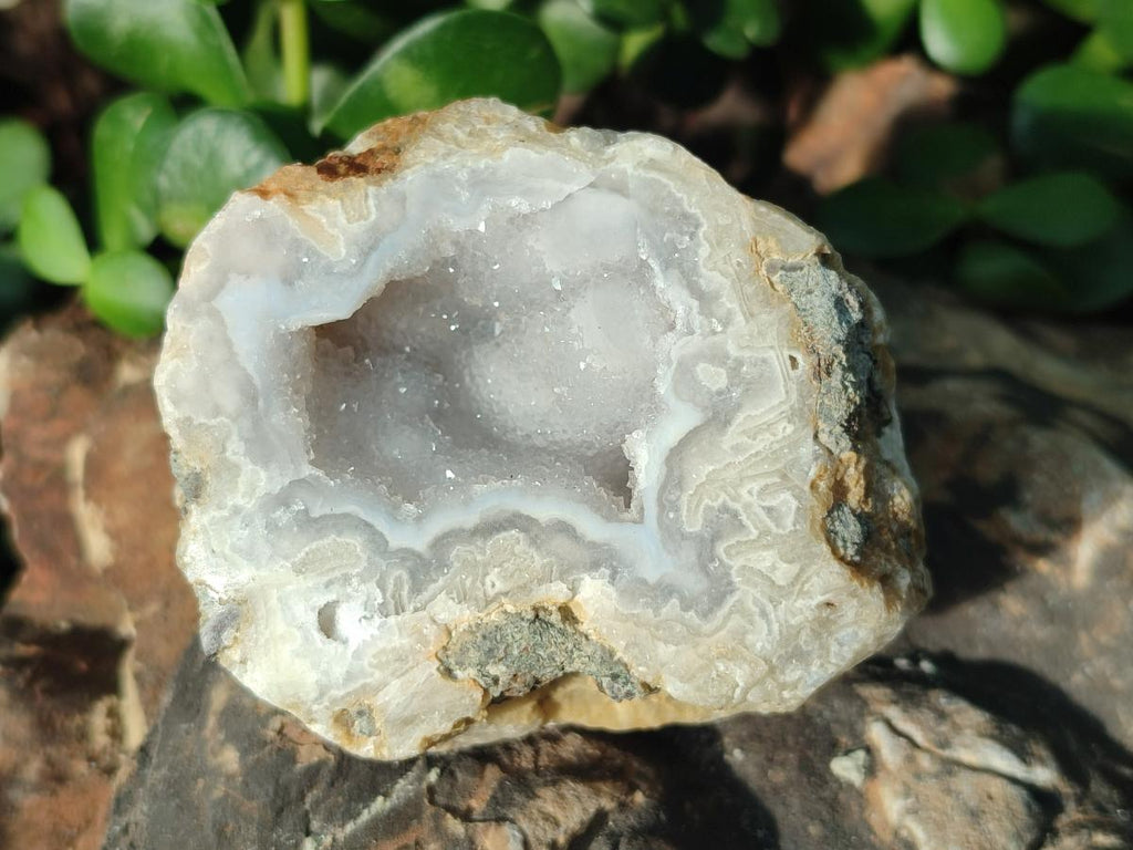 Polished Blue Lace Agate Geode Specimens x 6 From Nsanje, Malawi - Toprock Gemstones and Minerals 