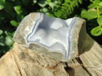 Polished Blue Lace Agate Geode Specimens x 6 From Nsanje, Malawi - Toprock Gemstones and Minerals 