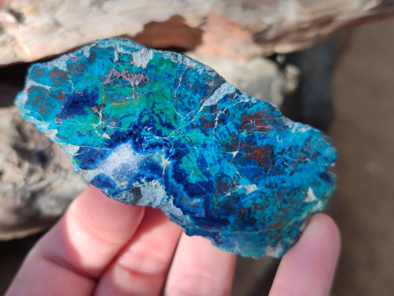 Polished One Side Shattuckite Free Forms x 12 From Kaokoveld, Namibia - Toprock Gemstones and Minerals 