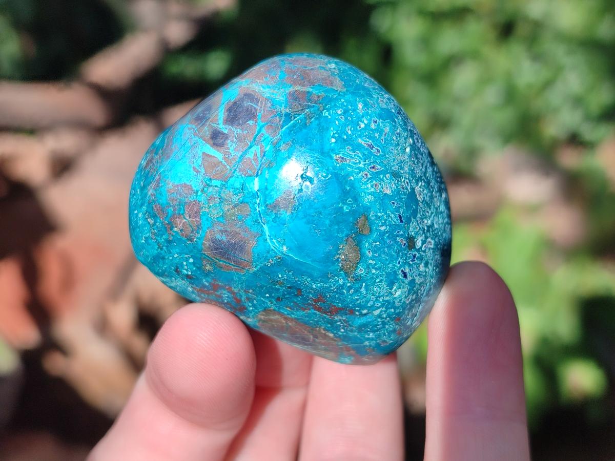 Polished One Side Shattuckite Free Forms x 12 From Kaokoveld, Namibia - Toprock Gemstones and Minerals 