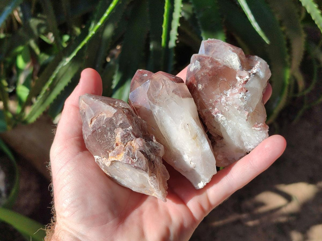 Natural Red Hematoid Quartz Crystal Clusters x 6 From Karoi, Zimbabwe - Toprock Gemstones and Minerals 