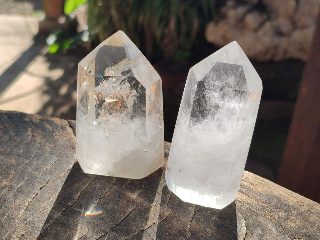 Polished Wispy Quartz Display Crystals x 6 From Madagascar - Toprock Gemstones and Minerals 
