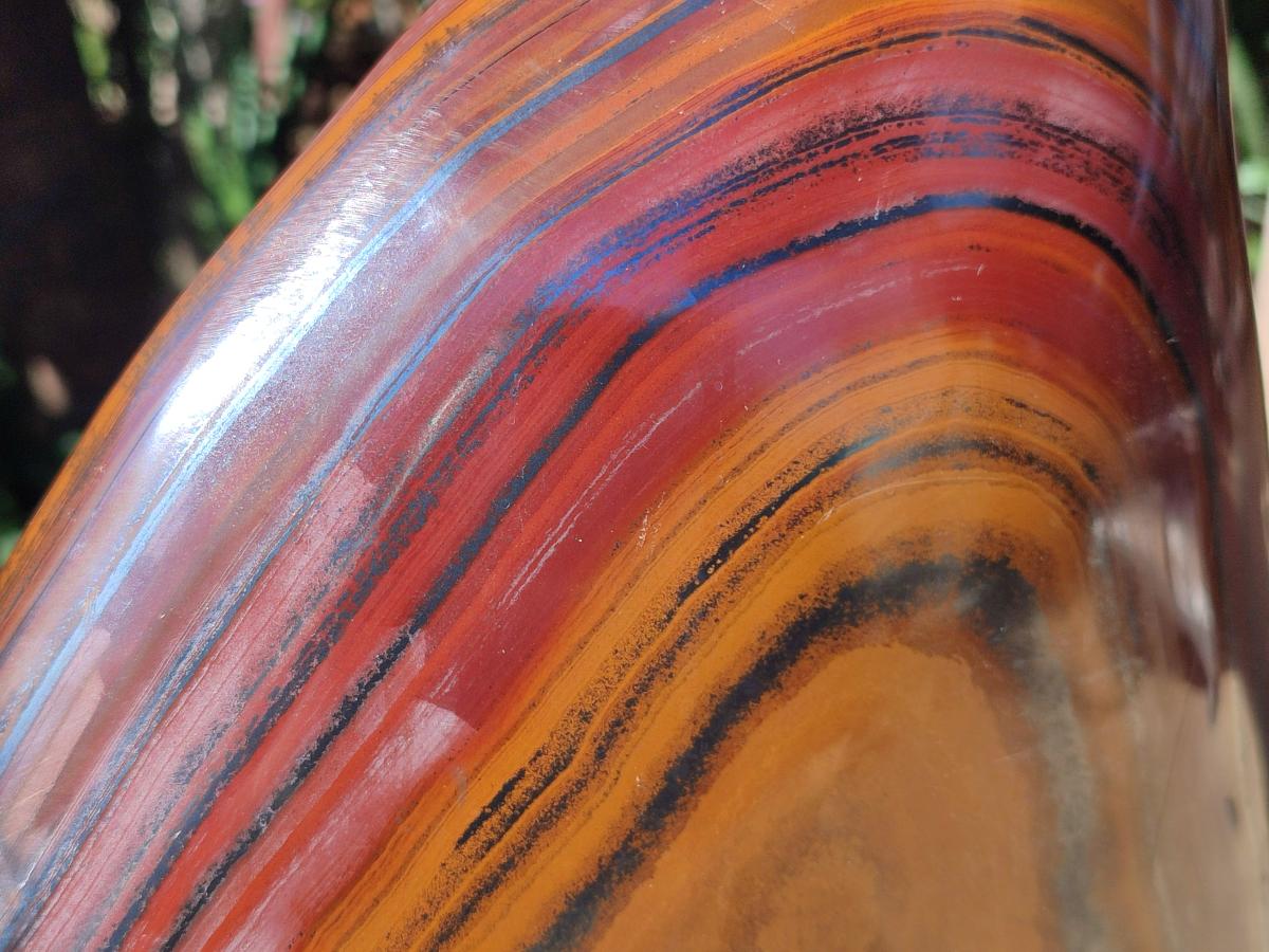 Polished XXL Banded Tiger Iron Standing Display Piece x 1 From South Africa - Toprock Gemstones and Minerals 