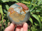 Polished Polychrome Jasper Sphere x 2 From NW Coast, Madagascar - Toprock Gemstones and Minerals 