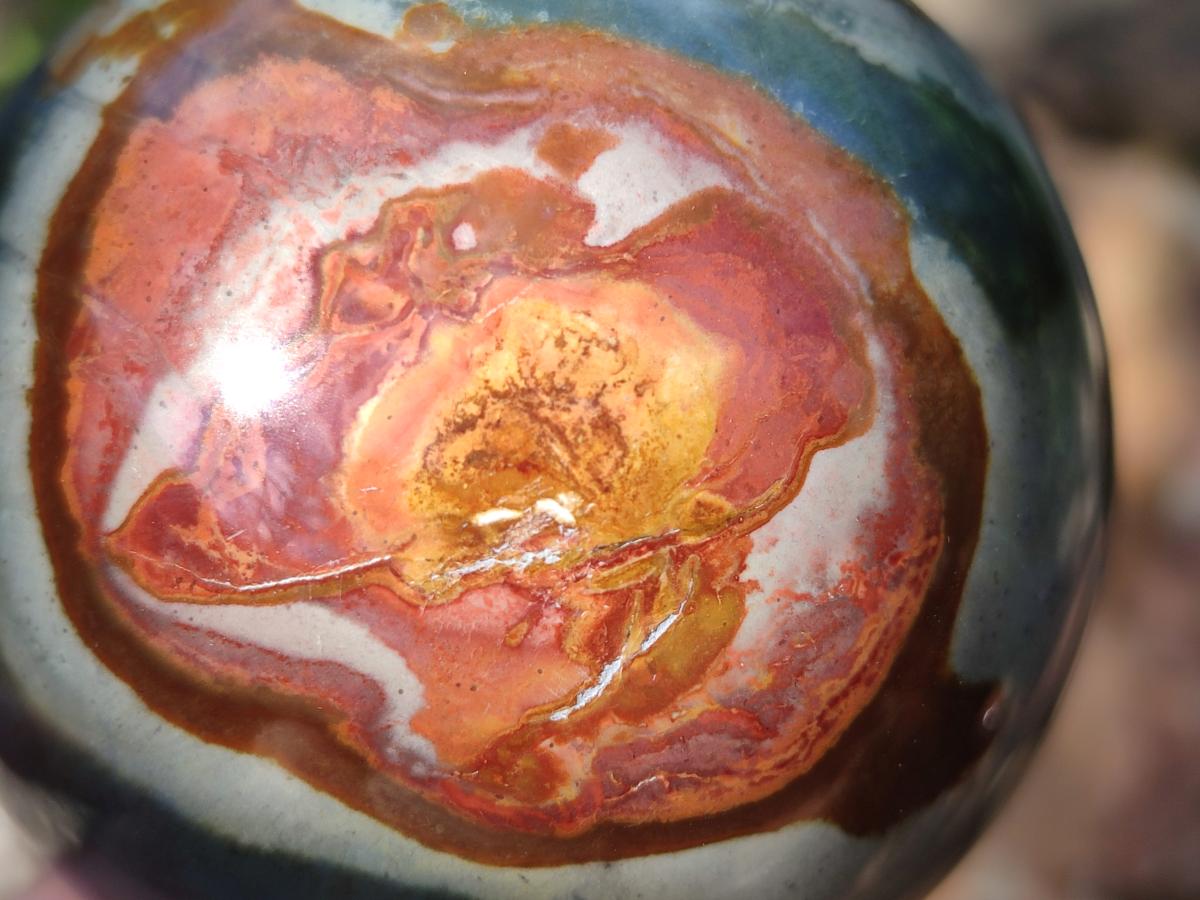 Polished Polychrome Jasper Sphere x 2 From NW Coast, Madagascar - Toprock Gemstones and Minerals 