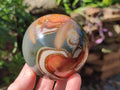 Polished Polychrome Jasper Sphere x 2 From NW Coast, Madagascar - Toprock Gemstones and Minerals 