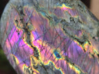Polished Rare Purple Sunset Flash Labradorite Standing Free Forms x 3 From Madagascar - Toprock Gemstones and Minerals 