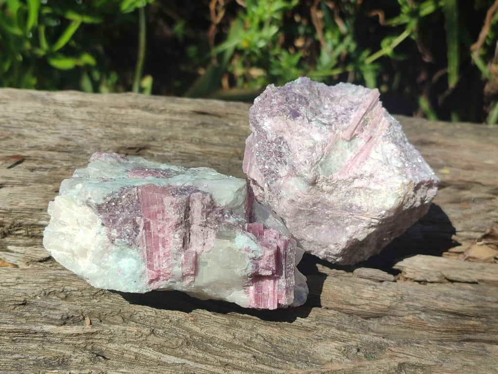 Natural Pink Rubellite Tourmaline Specimens x 6 From Karibib, Namibia - Toprock Gemstones and Minerals 