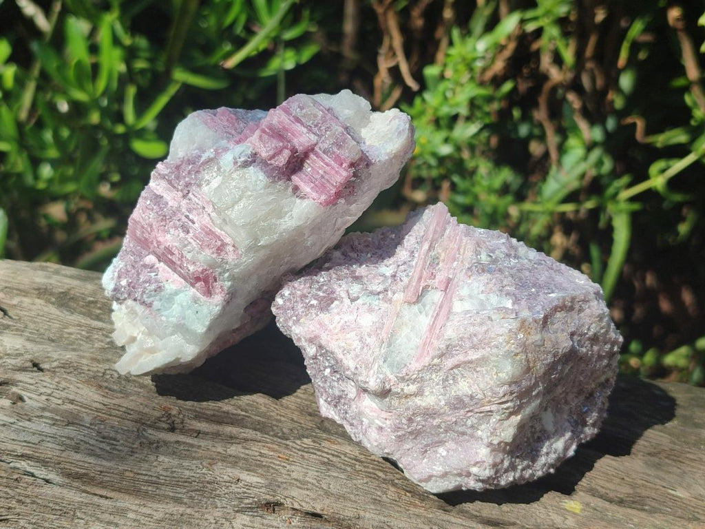 Natural Pink Rubellite Tourmaline Specimens x 6 From Karibib, Namibia - Toprock Gemstones and Minerals 