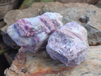Natural Pink Rubellite Tourmaline Specimens x 6 From Karibib, Namibia - Toprock Gemstones and Minerals 