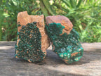 Natural Dioptase on Dolomite Specimens x 2 From Likasi, Congo - Toprock Gemstones and Minerals 