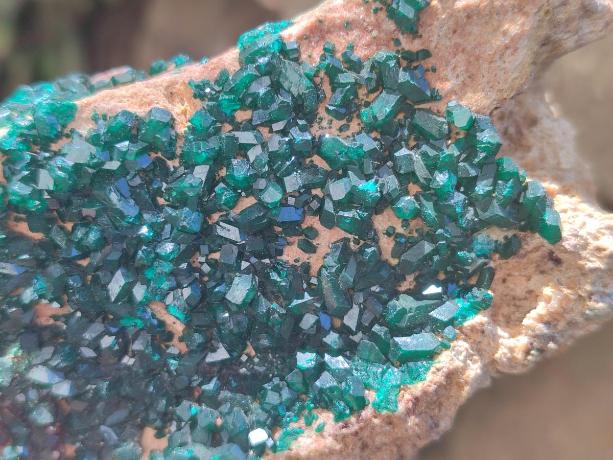 Natural Dioptase on Dolomite Specimens x 2 From Likasi, Congo - Toprock Gemstones and Minerals 