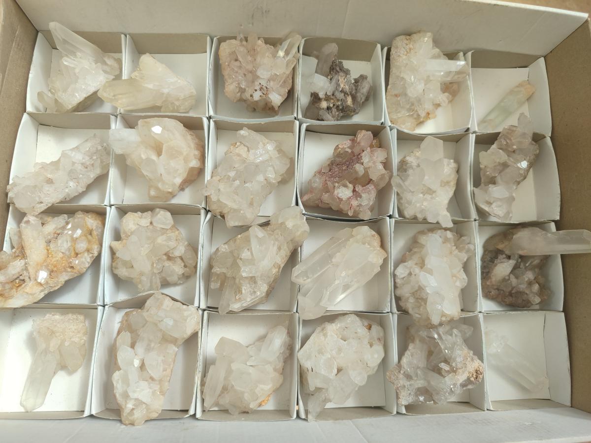 Natural Clear Quartz Cluster x 24 From Madagascar - Toprock Gemstones and Minerals 