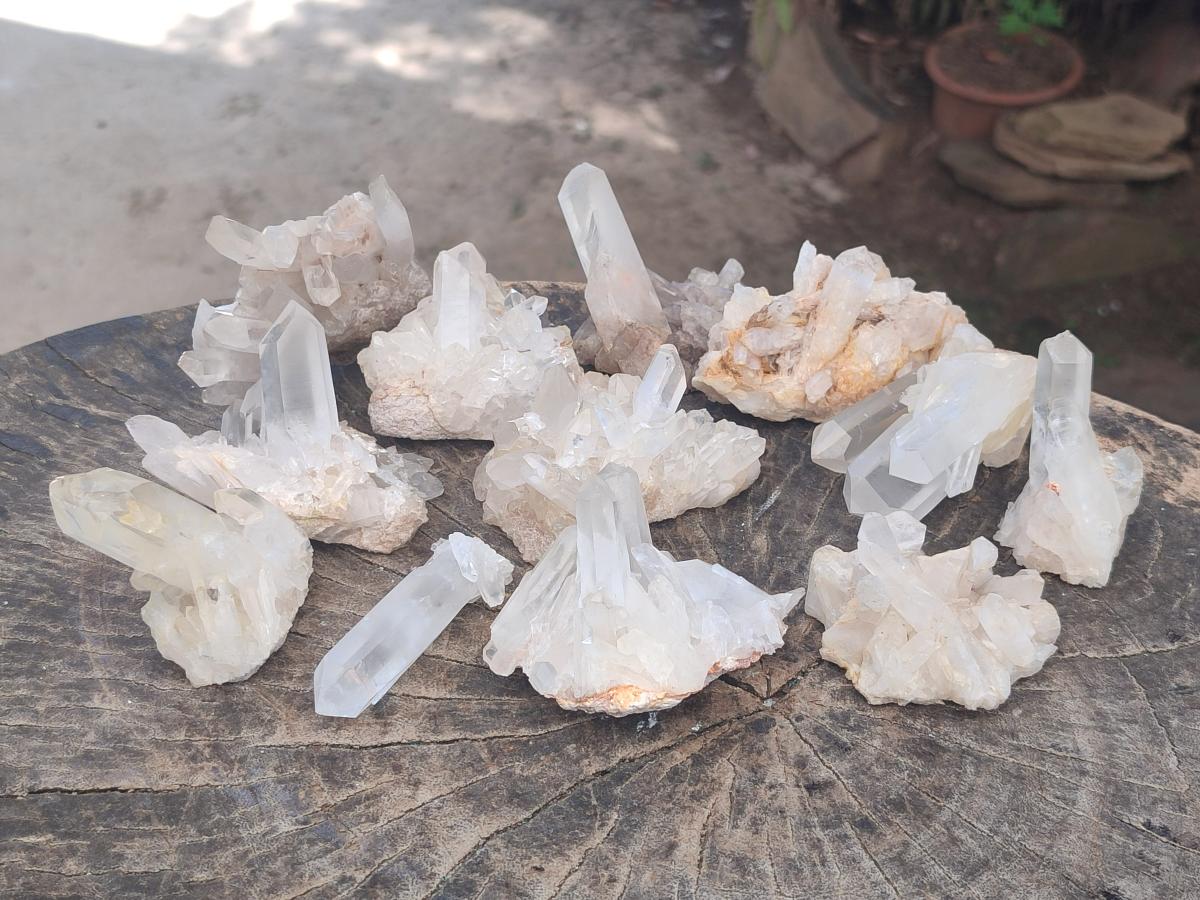 Natural Clear Quartz Cluster x 24 From Madagascar - Toprock Gemstones and Minerals 