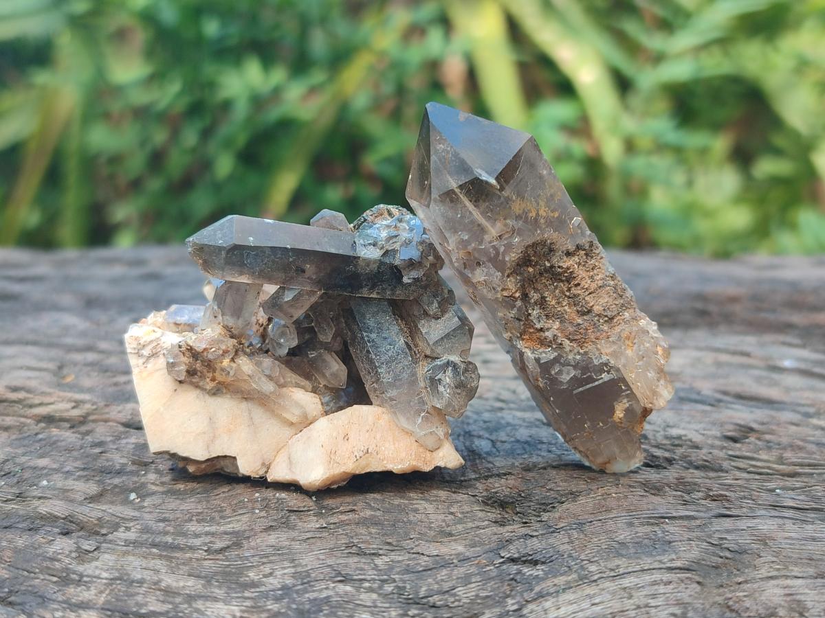 Natural Smokey Quartz Crystals with Associated Minerals x 24 From Zomba Plateau, Malawi - Toprock Gemstones and Minerals 