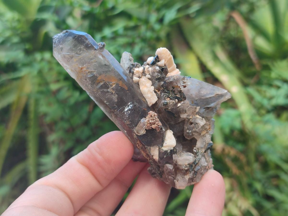 Natural Smokey Quartz Crystals with Associated Minerals x 24 From Zomba Plateau, Malawi - Toprock Gemstones and Minerals 