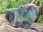 Polished XL Watermelon Fluorite Slice x 1 From Uis, Namibia - Toprock Gemstones and Minerals 