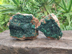 Natural Crystalline Malachite Specimens x 2 From Tenke Fungurume, Congo - Toprock Gemstones and Minerals 