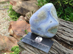 Polished Blue Lace Agate Standing Free Forms x 2 From Nsanje, Malawi - Toprock Gemstones and Minerals 