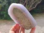 Polished Blue Lace Agate Standing Free Forms x 2 From Nsanje, Malawi - Toprock Gemstones and Minerals 