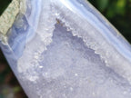 Polished Blue Lace Agate Standing Free Forms x 2 From Nsanje, Malawi - Toprock Gemstones and Minerals 