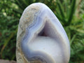 Polished Blue Lace Agate Standing Free Forms x 2 From Nsanje, Malawi - Toprock Gemstones and Minerals 