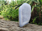Polished Blue Lace Agate Standing Free Forms x 2 From Nsanje, Malawi - Toprock Gemstones and Minerals 