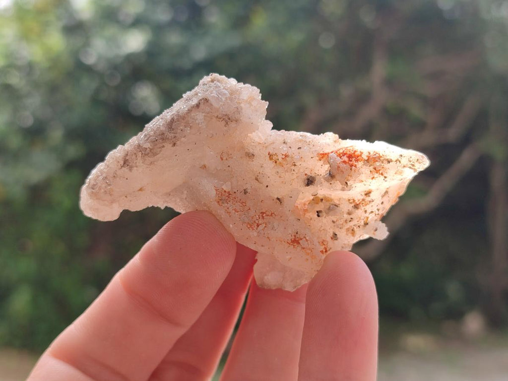Natural Drusy Quartz Coated Spearhead Calcite Crystals x 20 From Albert's Mountain, Lesotho - Toprock Gemstones and Minerals 