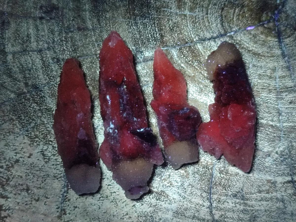 Natural Drusy Quartz Coated Spearhead Calcite Crystals x 20 From Albert's Mountain, Lesotho - Toprock Gemstones and Minerals 