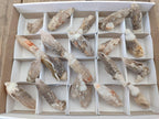 Natural Drusy Quartz Coated Spearhead Calcite Crystals x 20 From Albert's Mountain, Lesotho - Toprock Gemstones and Minerals 