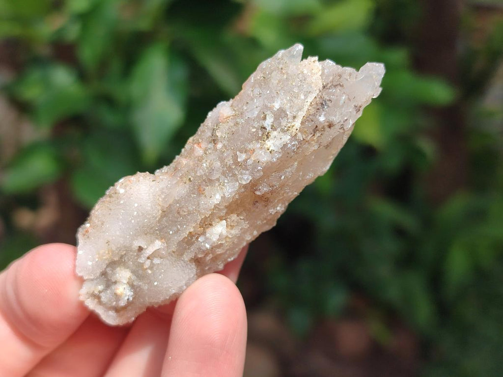 Natural Drusy Quartz Coated Spearhead Calcite Crystals x 20 From Albert's Mountain, Lesotho - Toprock Gemstones and Minerals 