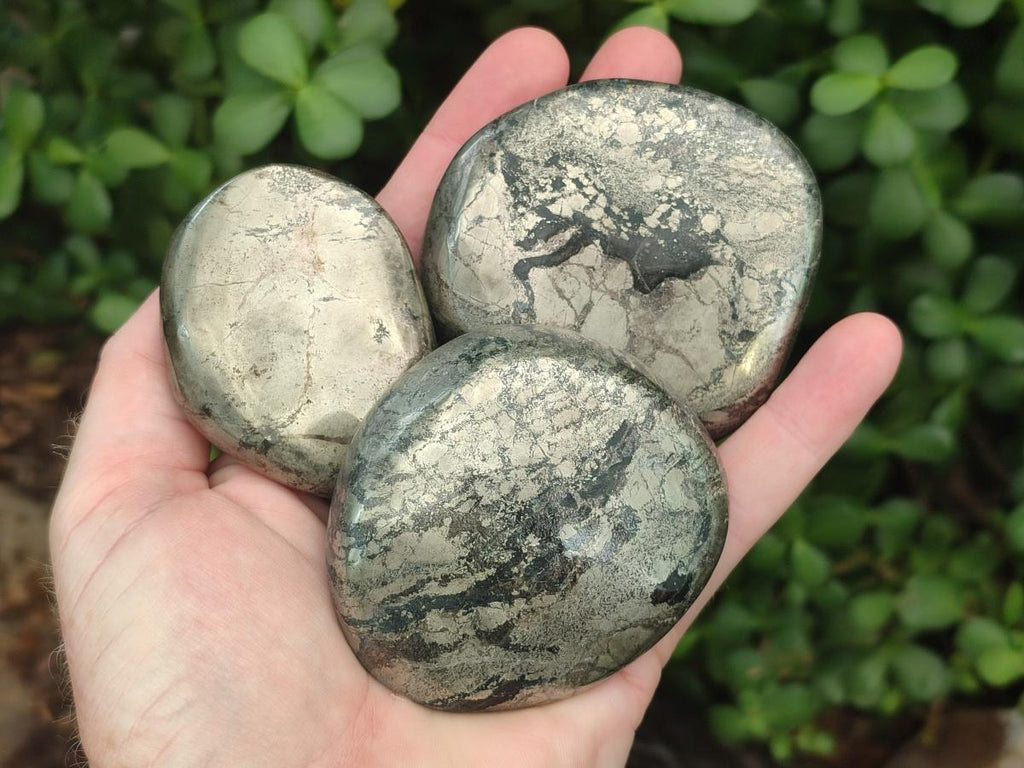 Polished XL Basalt Pharaoh Stone Galet Free Forms x 12 From Iron Duke Mine, Zimbabwe - Toprock Gemstones and Minerals 