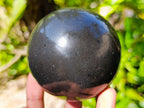 Polished Black Basalt Spheres x 3 From Madagascar - Toprock Gemstones and Minerals 