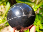 Polished Black Basalt Spheres x 3 From Madagascar - Toprock Gemstones and Minerals 