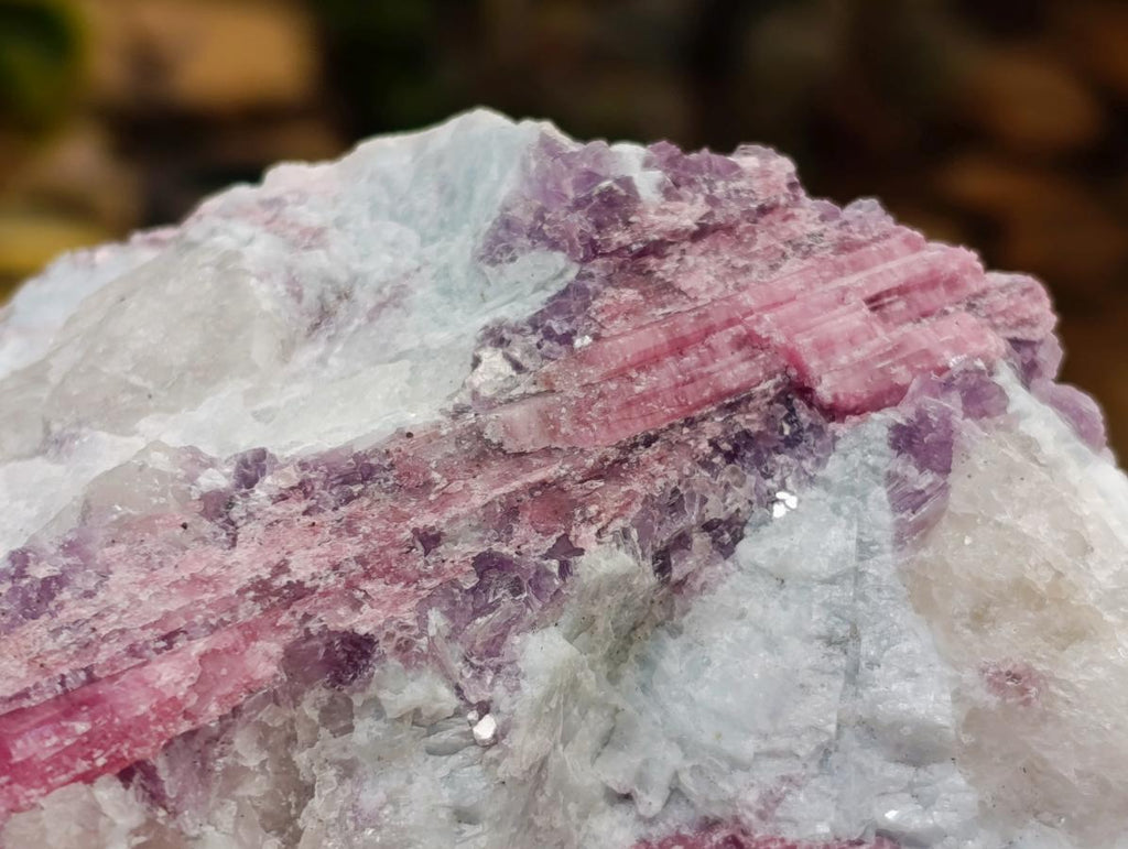 Natural Large Pink Rubellite Tourmaline Specimens x 2 From Karibib, Namibia - Toprock Gemstones and Minerals 