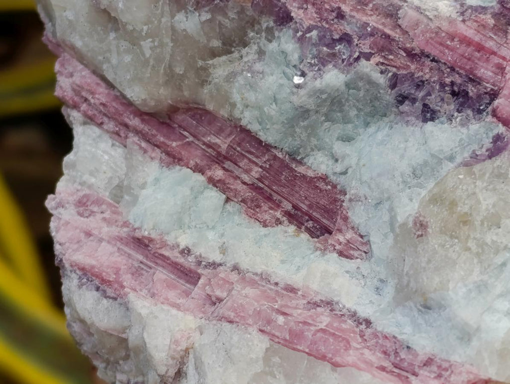 Natural Large Pink Rubellite Tourmaline Specimens x 2 From Karibib, Namibia - Toprock Gemstones and Minerals 