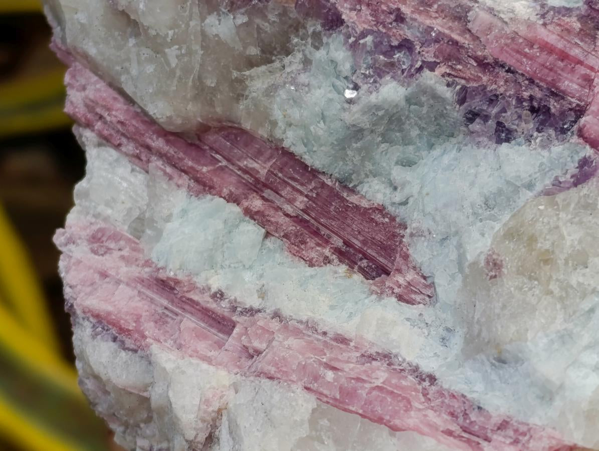 Natural Large Pink Rubellite Tourmaline Specimens x 2 From Karibib, Namibia - Toprock Gemstones and Minerals 