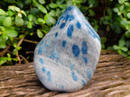 Polished Blue Spotted Spinel in Quartz Standing Display Free Form x 1 From Madagascar - Toprock Gemstones and Minerals 